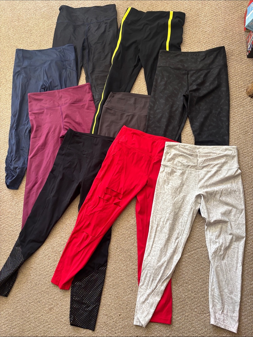9 pairs ZYIA Leggings